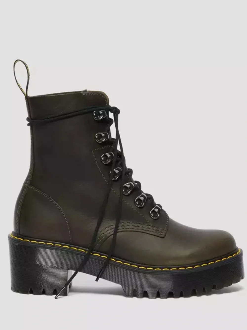 Dr. Martens Leona Leather Heeled Boots | 7 - Picture 2 of 13